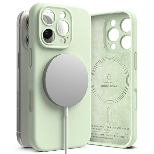 Kup Ringke Silicone Magnetic MagSafe Apple iPhone 16 Pro Soft Mint - RGK2029 - {ean13} - Sklep Home Screen