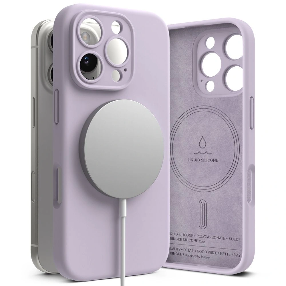 Etui Ringke Silicone Magnetic MagSafe Apple iPhone 16 Pro Light Purple - iPhone 16 Pro - Ringke