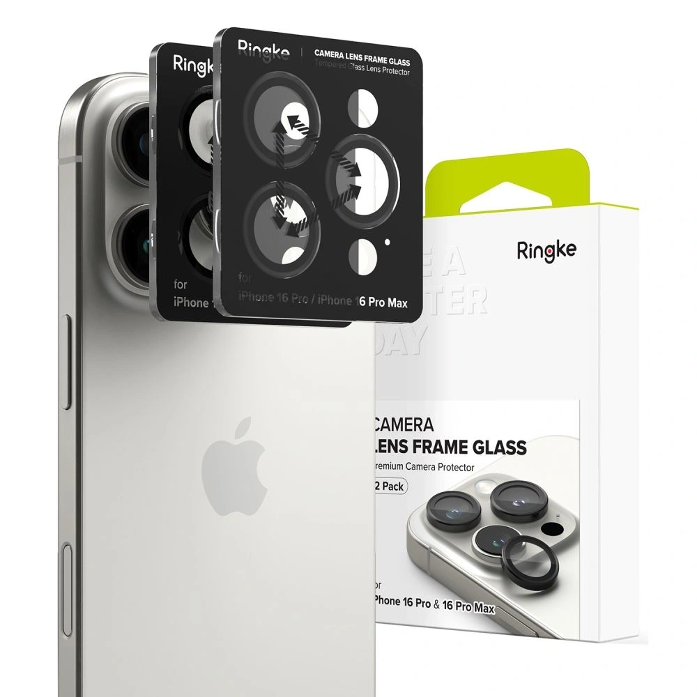 Nakładka Ringke Camera Frame Protector Apple iPhone 16 Pro / 16 Pro Max Black [2 PACK] - iPhone 16 Pro Max - Ringke