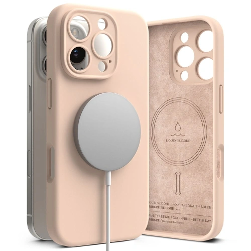 Kup Etui Ringke Silicone Magnetic MagSafe Apple iPhone 16 Pro Max Pink Sand - RGK2036 - {ean13} - Sklep Home Screen