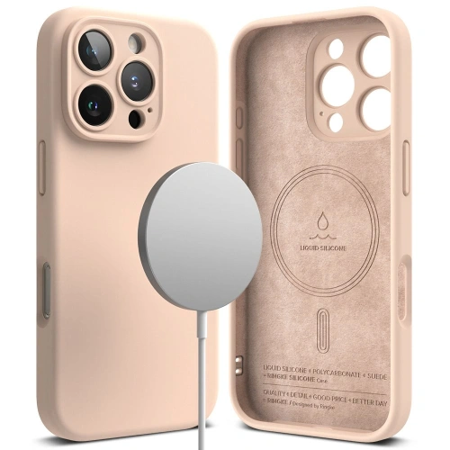 Kup Etui Ringke Silicone Magnetic MagSafe Apple iPhone 16 Pro Max Pink Sand - RGK2036 - {ean13} - Sklep Home Screen