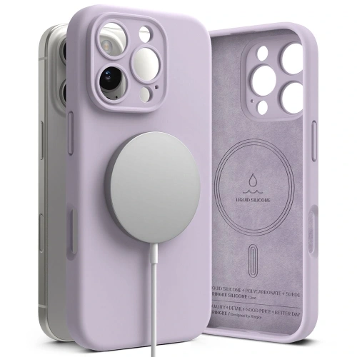 Buy Case Ringke Silicone Magnetic MagSafe Apple iPhone 16 Pro Max Light Purple - RGK2038 - {ean13} - Home Screen Store Europe