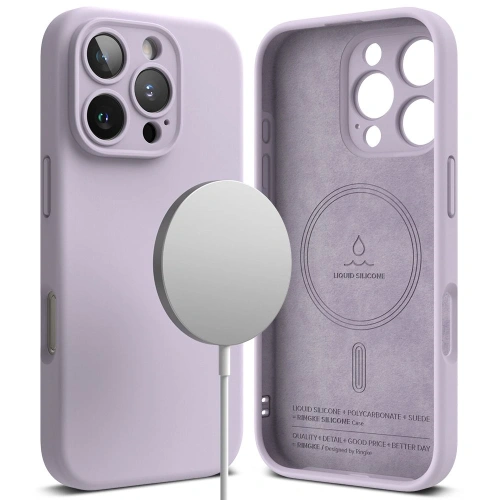 Buy Case Ringke Silicone Magnetic MagSafe Apple iPhone 16 Pro Max Light Purple - RGK2038 - {ean13} - Home Screen Store Europe