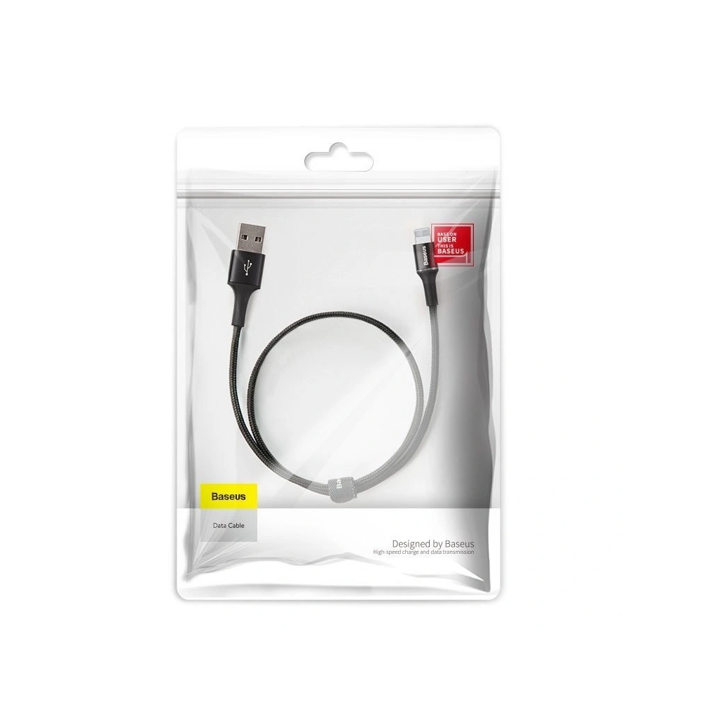 Kabel lightning z podświetleniem LED Baseus Halo 2.4A 0,25m (czarny)