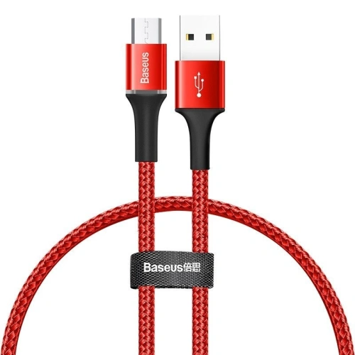 Buy Baseus halo data cable USB For Micro 3A 0.25m Red - BSU920RED - {ean13} - Home Screen Store Europe