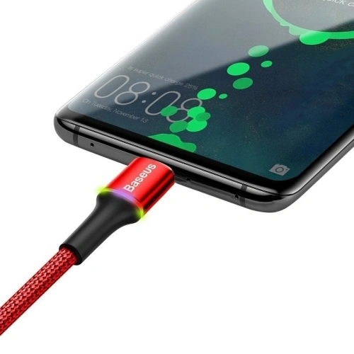 Buy Baseus halo data cable USB For Type-C 3A 0.25m Red - BSU921RED - {ean13} - Home Screen Store Europe