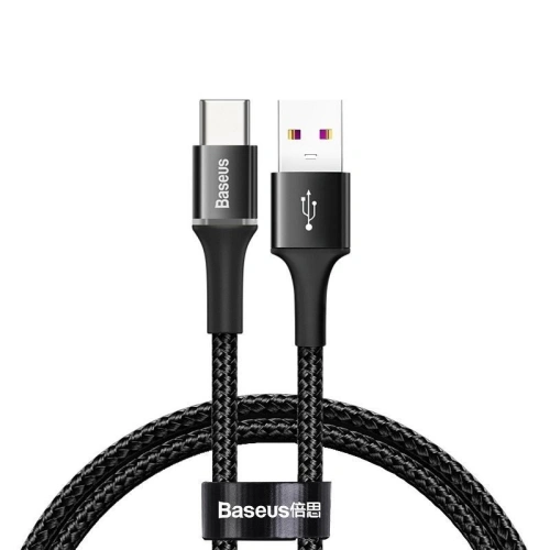 Kup USB-C kábel LED világítással Baseus Halo Huawei SuperCharge-hoz, 5A, 0,5m, 40W (fekete) - BSU922BLK - {ean13} - Sklep Home Screen