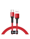 USB-C kábel LED világítással Baseus Halo Huawei SuperCharge-hoz, 5A, 0,5m, 40W (vörös)