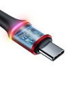 Kup Baseus USB-C-Kabel mit LED-Beleuchtung Halo zu Huawei SuperCharge, 5A, 0,5m, 40W (rot) - BSU923RED - {ean13} - Sklep Home Screen