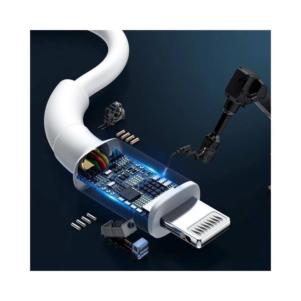 Kabel USB-C do Lightning Baseus BMX Mini White, MFi, Power Delivery, 18W, 1,2m (biały)