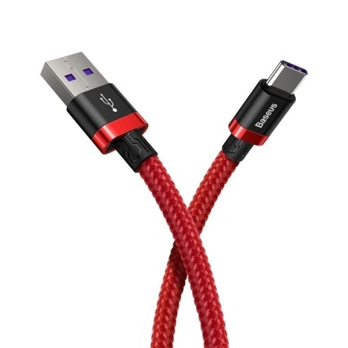 Kup USB-C kábel Baseus Lila Arany Piros, Huawei SuperCharge, 5A, 1m, 40W (piros) - BSU933RED - {ean13} - Sklep Home Screen