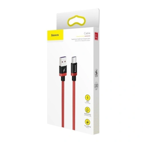 Kup USB-C kábel Baseus Lila Arany Piros, Huawei SuperCharge, 5A, 1m, 40W (piros) - BSU933RED - {ean13} - Sklep Home Screen