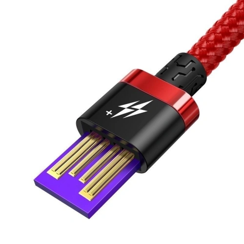 Kup USB-C kábel Baseus Lila Arany Piros, Huawei SuperCharge, 5A, 1m, 40W (piros) - BSU933RED - {ean13} - Sklep Home Screen