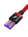 Kup USB-C kábel Baseus Lila Arany Piros, Huawei SuperCharge, 5A, 1m, 40W (piros) - BSU933RED - {ean13} - Sklep Home Screen