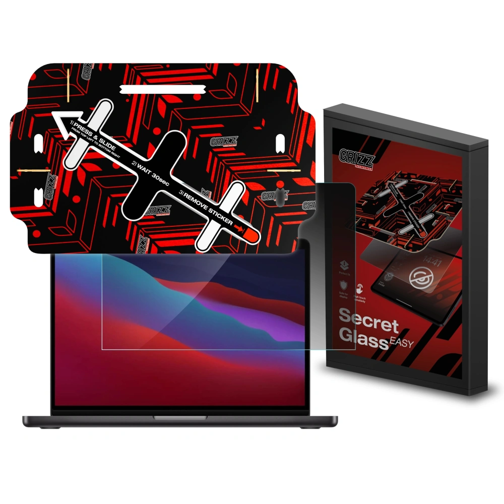 Szkło prywatyzujące GrizzGlass SecretGlass Easy do Apple MacBook Pro 13" 2020 - MacBook - GrizzGlass
