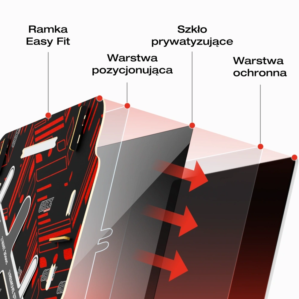 Szkło prywatyzujące GrizzGlass SecretGlass Easy do Apple MacBook Pro 13" 2020 - MacBook - GrizzGlass