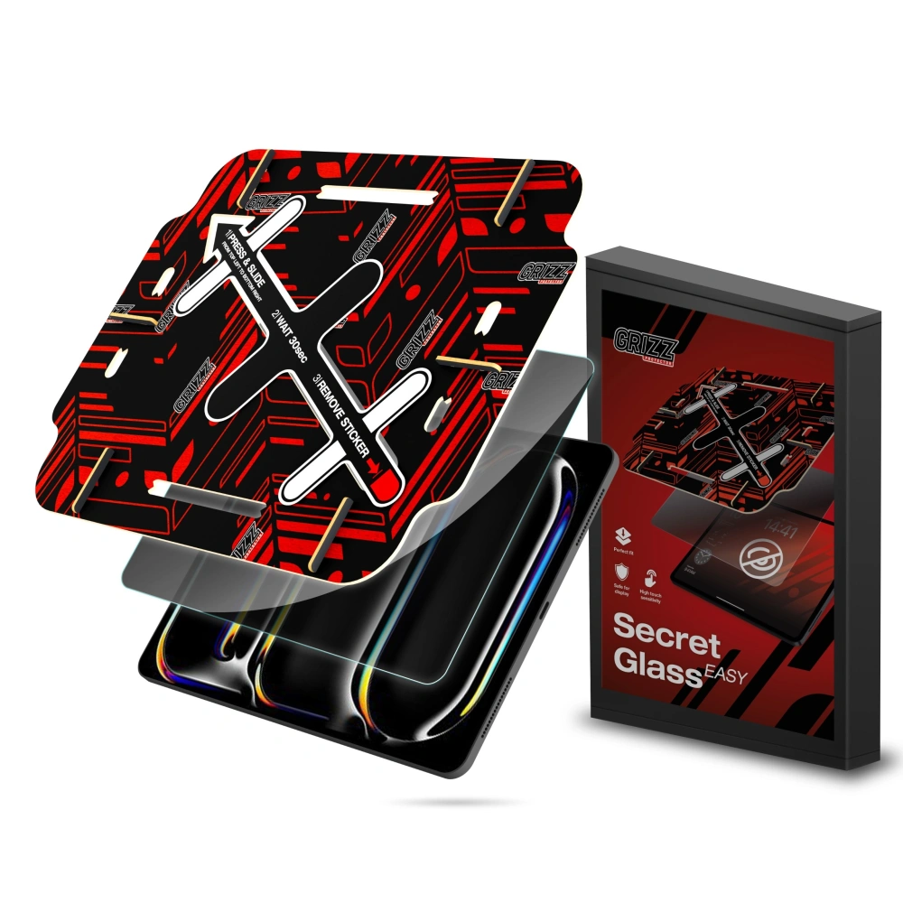 Szkło prywatyzujące GrizzGlass SecretGlass Easy do Apple iPad Pro 7th 13" - iPad Pro 13" 2024 (7. generacji) - GrizzGlass
