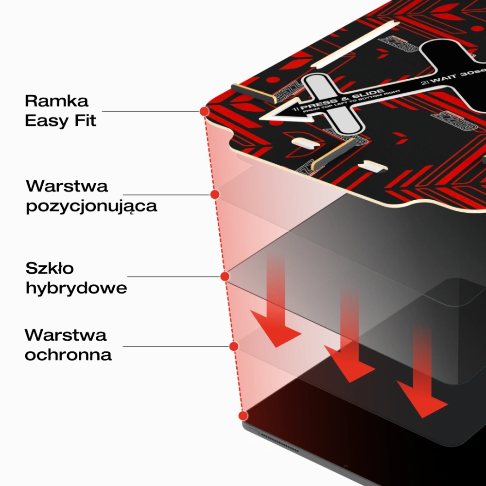 Szkło prywatyzujące GrizzGlass SecretGlass Easy do Xiaomi Redmi Pad SE - Pozostałe Redmi Series - GrizzGlass