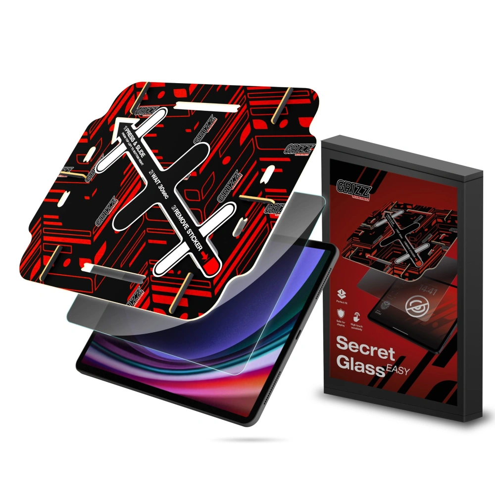 Szkło prywatyzujące GrizzGlass SecretGlass Easy do Samsung Galaxy Tab S9 Plus - Galaxy Tab S9+ Plus - GrizzGlass