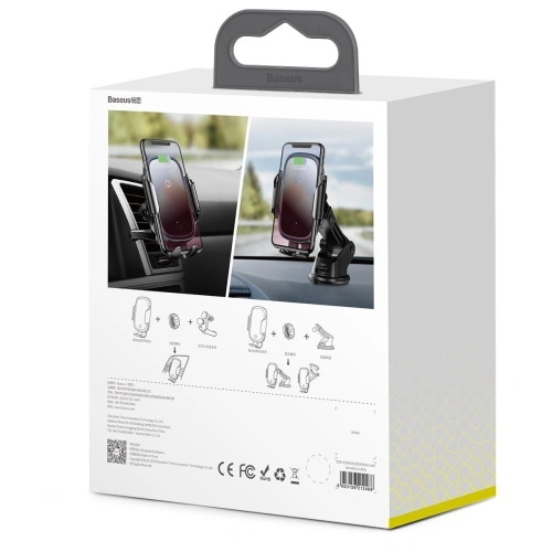 Buy Baseus Light Electric Holder Wireless Charger (15W) Black - BSU940BLK - {ean13} - Home Screen Store Europe
