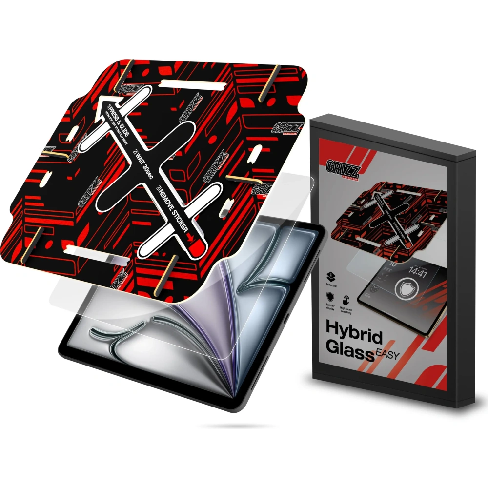 Szkło hybrydowe GrizzGlass HybridGlass Easy do Apple iPad 9th 10,2" - iPad 10.2" 2021 (9. generacji) - GrizzGlass