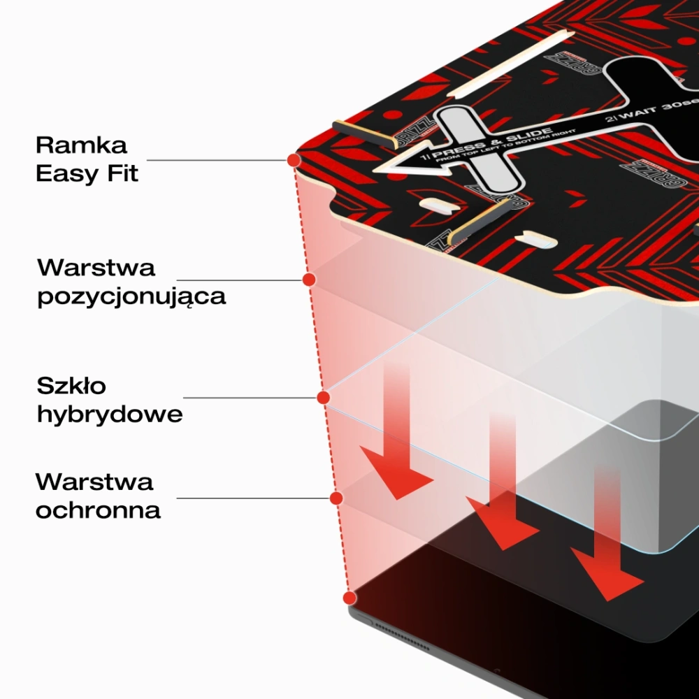 Szkło hybrydowe GrizzGlass HybridGlass Easy do Lenovo Tab M10 Plus 3rd Gen - Lenovo - GrizzGlass