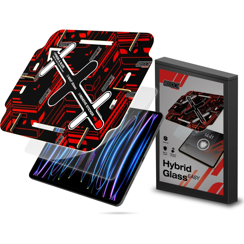 Szkło hybrydowe GrizzGlass HybridGlass Easy do Apple iPad Pro 6th 11" - iPad Pro 11" 2022 (4. generacji) - GrizzGlass