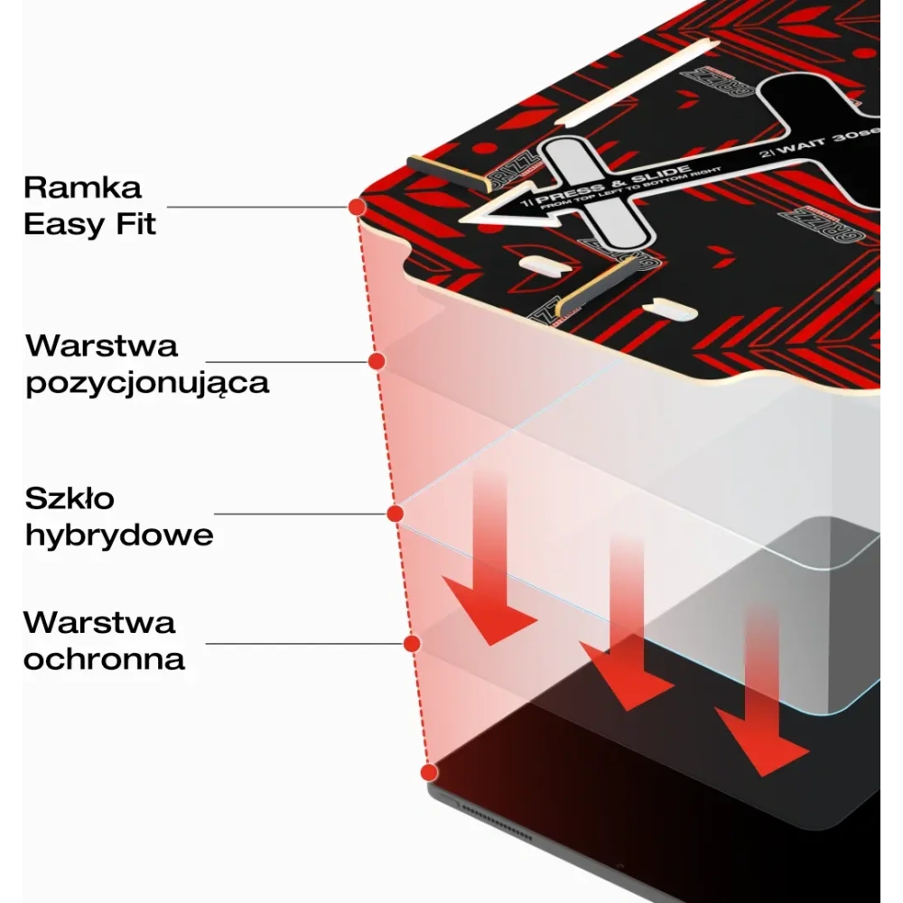 Szkło hybrydowe GrizzGlass HybridGlass Easy do Xiaomi Redmi Pad SE - Pozostałe Redmi Series - GrizzGlass