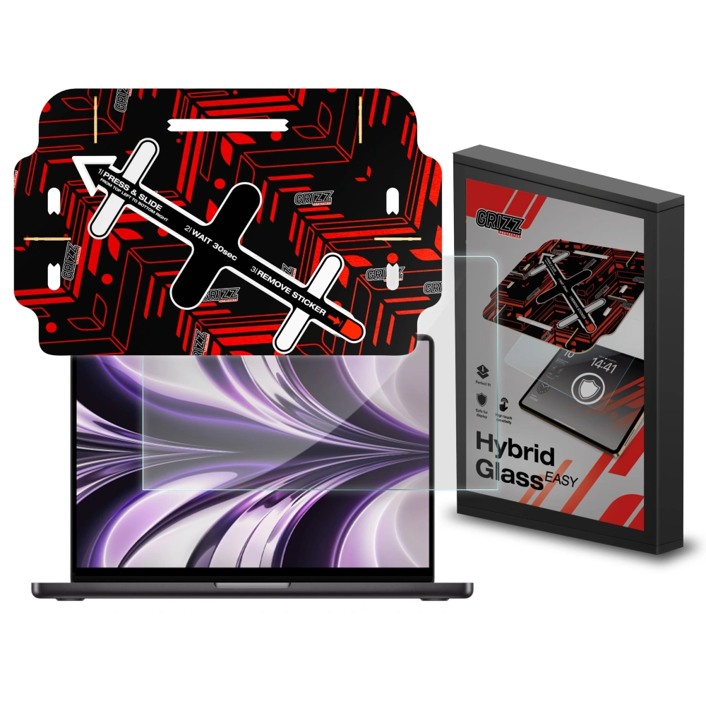 Szkło hybrydowe GrizzGlass HybridGlass Easy do Apple MacBook Air 13" 2022 - MacBook - GrizzGlass