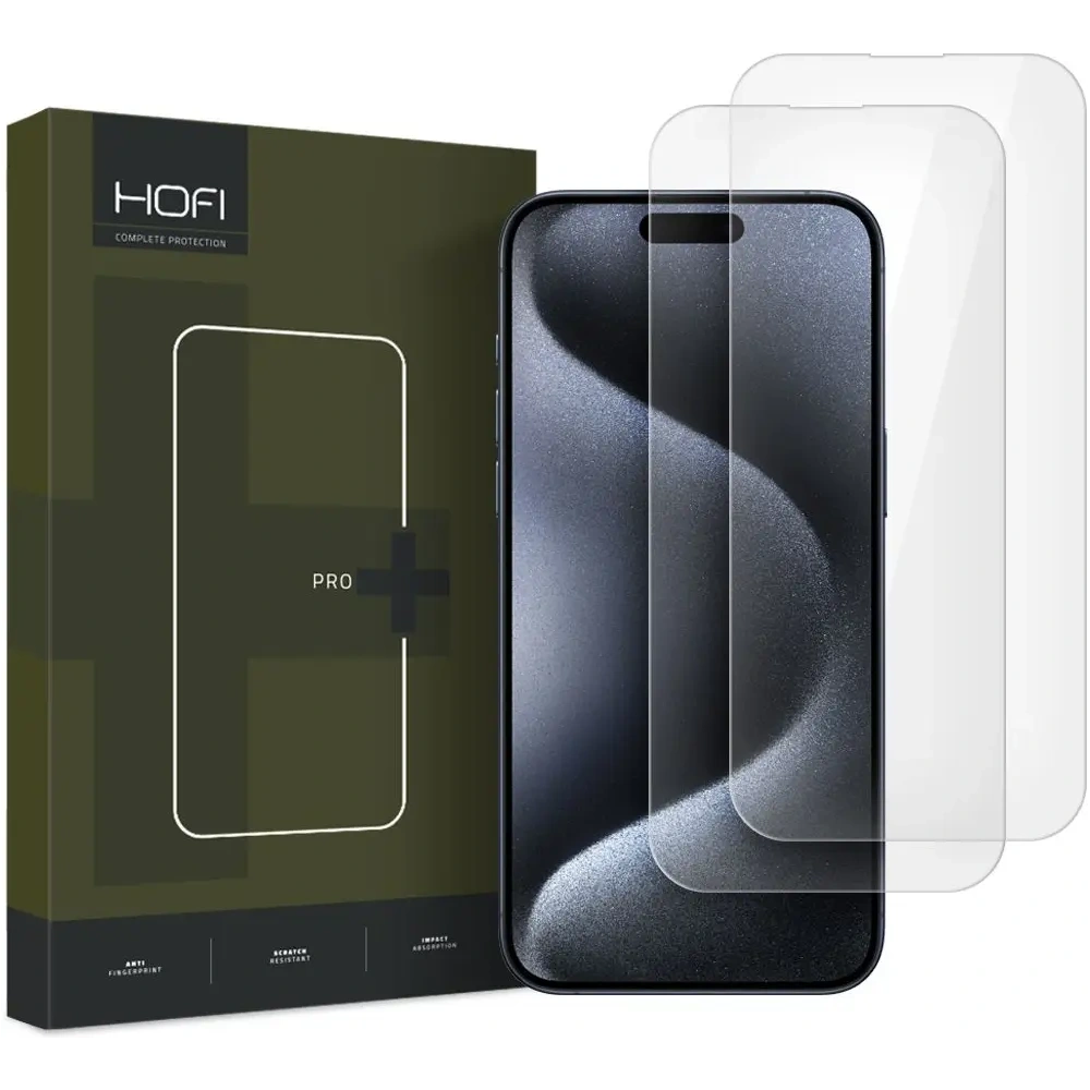 Szkło hartowane Hofi Glass Pro+ Apple iPhone 16 Clear [2 PACK] - iPhone 16 - Hofi