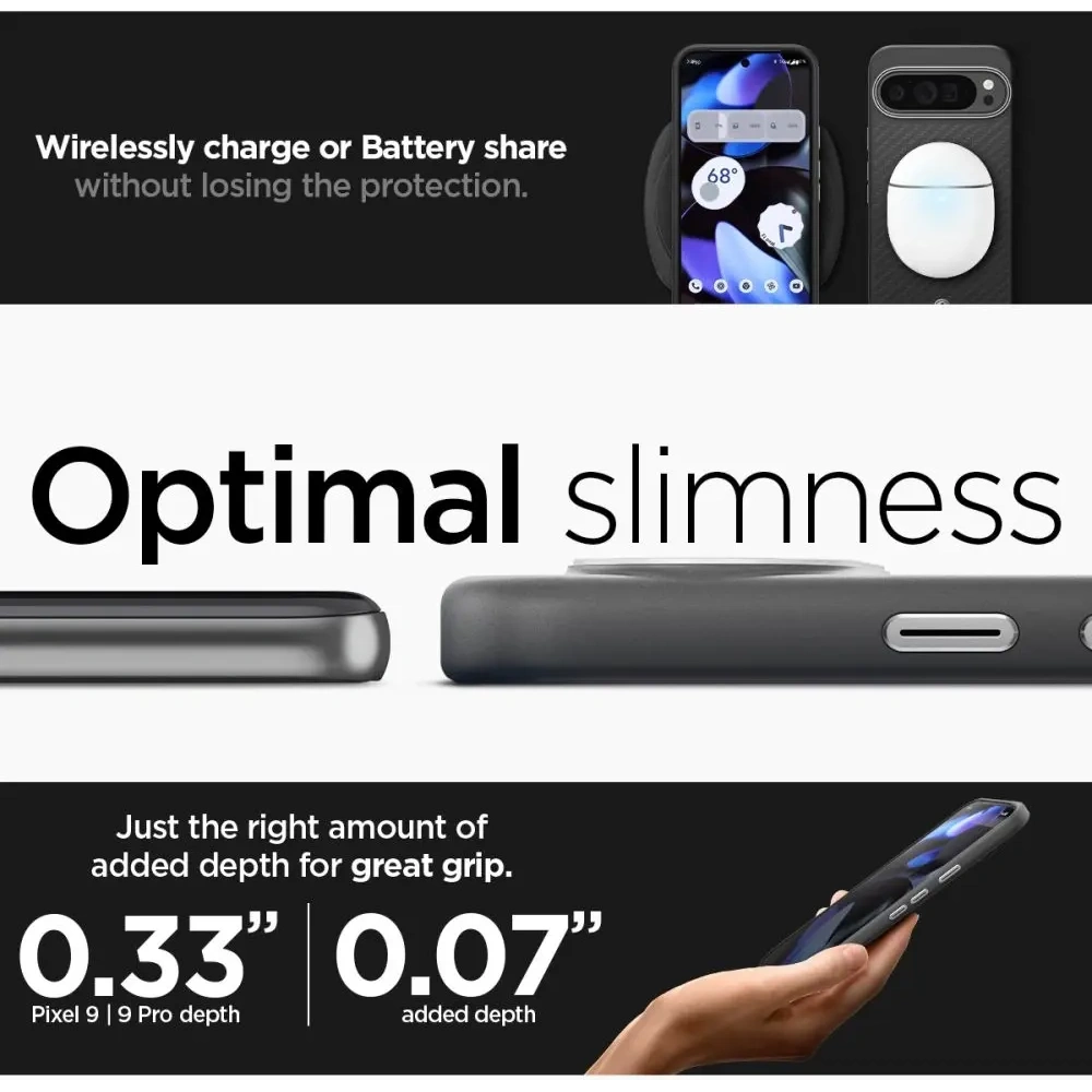 Etui Spigen Enzo Aramid Google Pixel 9 Pro XL Matte Black - Pixel 9 Pro XL - Spigen