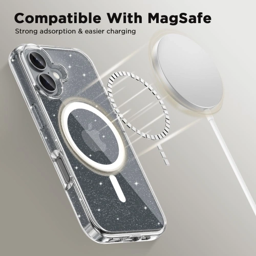 Buy Tech-protect Flexair Hybrid MagSafe Case for Apple iPhone 16 Glitter - THP3065 - {ean13} - Home Screen Store Europe