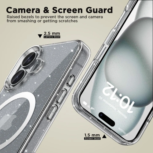 Buy Tech-protect Flexair Hybrid MagSafe Case for Apple iPhone 16 Glitter - THP3065 - {ean13} - Home Screen Store Europe