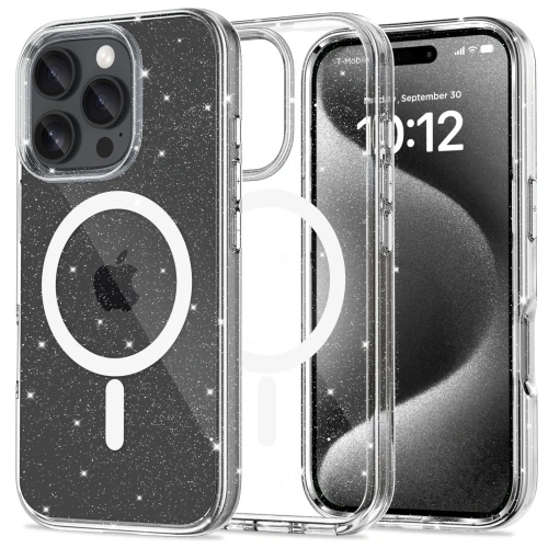 Kup Tech-protect Flexair Hybrid MagSafe Hülle für Apple iPhone 16 Pro Max Glitter - THP3067 - {ean13} - Sklep Home Screen
