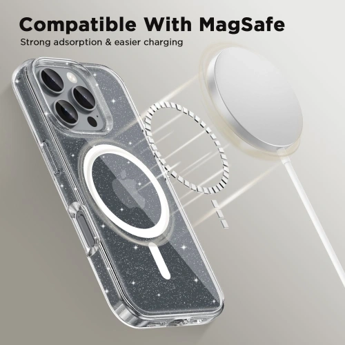 Kup Tech-protect Flexair Hybrid MagSafe Hülle für Apple iPhone 16 Pro Max Glitter - THP3067 - {ean13} - Sklep Home Screen
