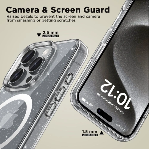 Kup Tech-protect Flexair Hybrid MagSafe Hülle für Apple iPhone 16 Pro Max Glitter - THP3067 - {ean13} - Sklep Home Screen