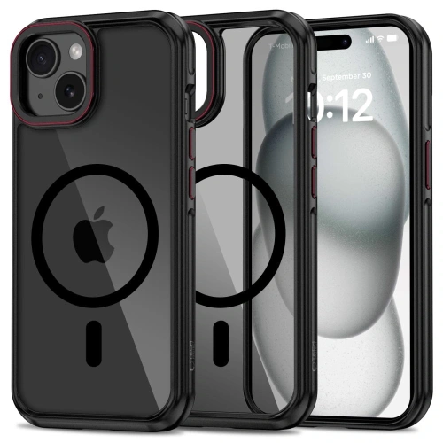 Buy Tech-protect MagHybrid MagSafe Case for Apple iPhone 15 black/red - THP3072 - {ean13} - Home Screen Store Europe