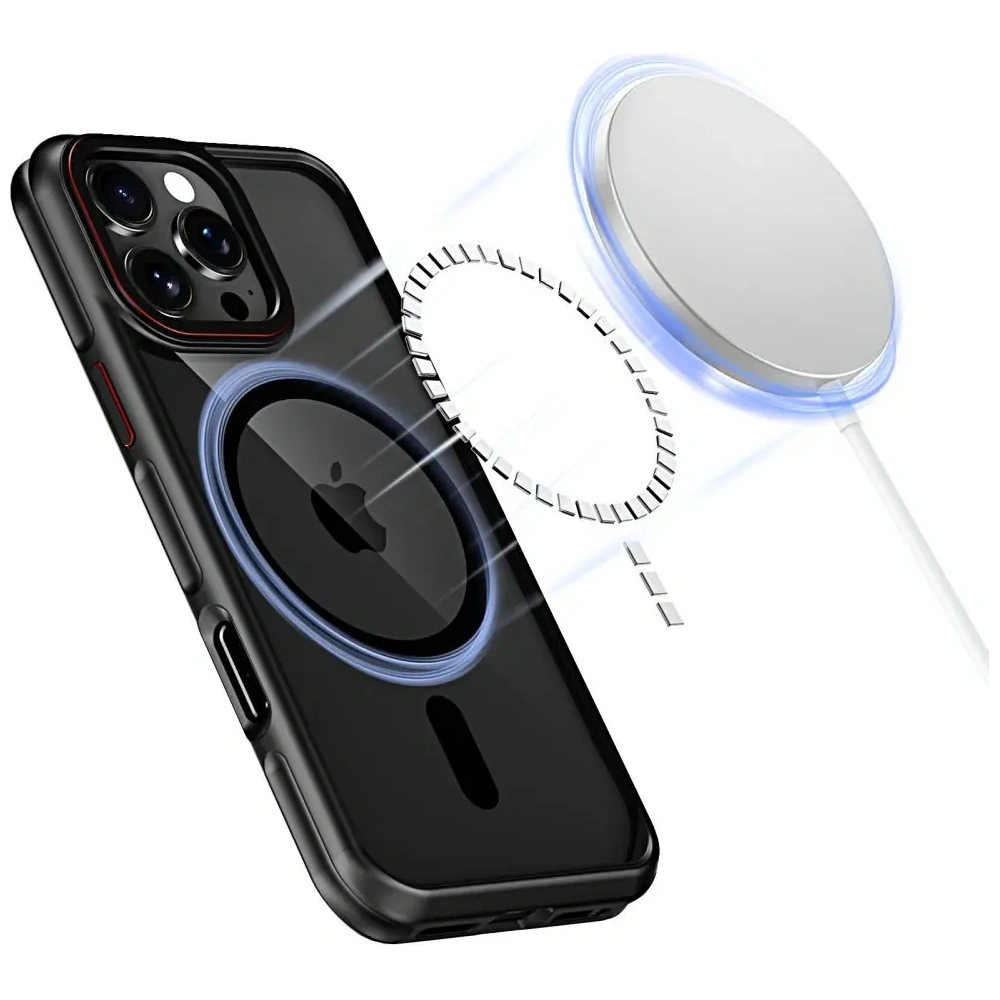 Etui Tech-protect MagHybrid MagSafe Apple iPhone 15 black/red - iPhone 15 - Tech-Protect