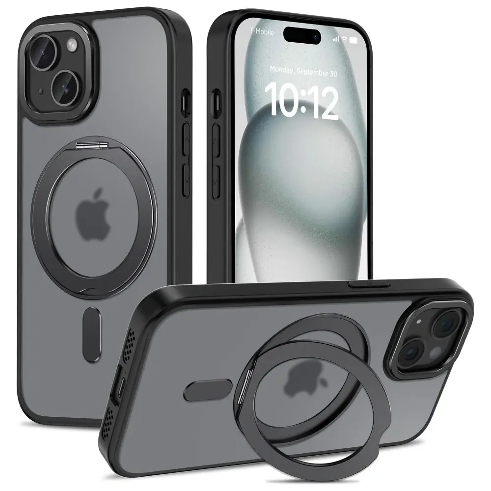 Etui Tech-Protect MagRing MagSafe Apple iPhone 15 Matte Black - iPhone 15 - Tech-Protect