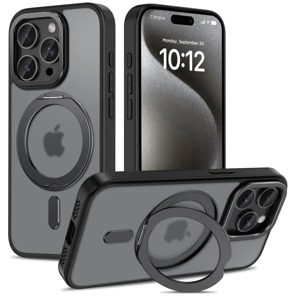 Etui Tech-Protect MagRing MagSafe Apple iPhone 15 Pro Matte Black - iPhone 15 Pro - Tech-Protect