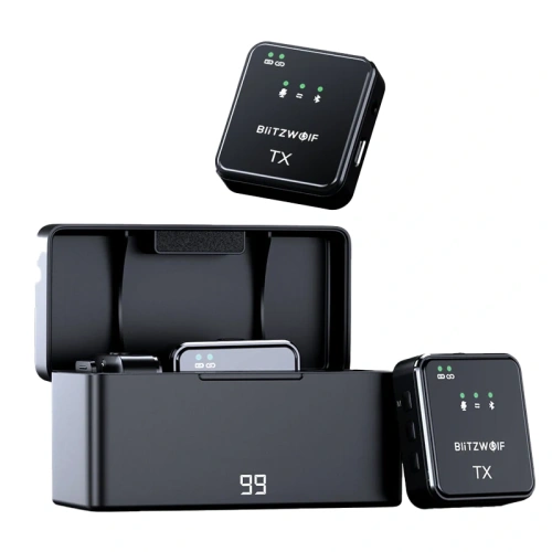Kup Mikrofon wireless BlitzWolf, BW-SX63, 1000mAh (negru) - BLZ607 - {ean13} - Sklep Home Screen