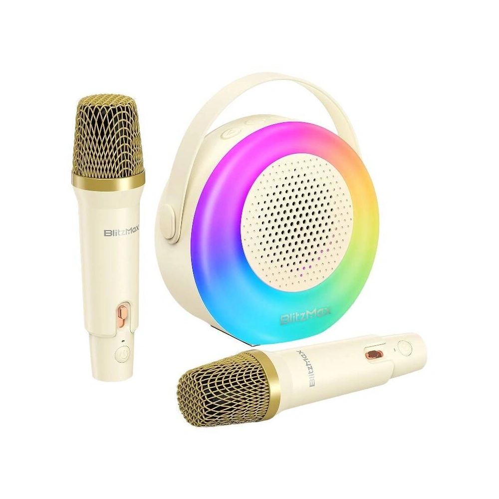 Zestaw do karaoke dla dzieci BlitzWolf BM-K10 (beżowy) - !ZAIMPORTOWANE - BlitzWolf