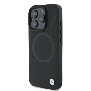 Kup BMW BMHMP16L23RTPK Apple iPhone 16 Pro hardcase Sign Leather Half Textured And Circle MagSafe černé - BMW686 - {ean13} - Sklep Home Screen
