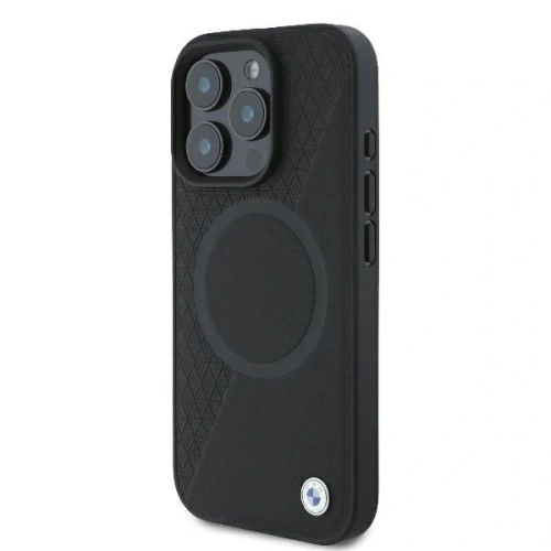 Kup Etui BMW BMHMP16L23RTPK Apple iPhone 16 Pro hardcase Sign Leather Half Textured And Circle MagSafe czarny - BMW686 - {ean13} - Sklep Home Screen