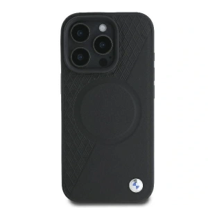 Kup BMW BMHMP16L23RTPK Apple iPhone 16 Pro hardcase Sign Leather Half Textured And Circle MagSafe černé - BMW686 - {ean13} - Sklep Home Screen