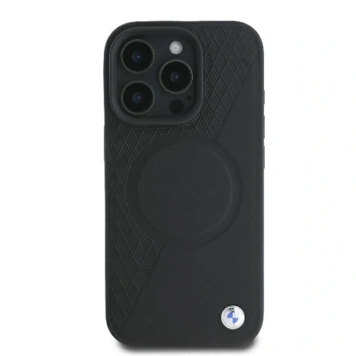 Kup BMW BMHMP16L23RTPK Apple iPhone 16 Pro hardcase Sign Leather Half Textured And Circle MagSafe černé - BMW686 - {ean13} - Sklep Home Screen