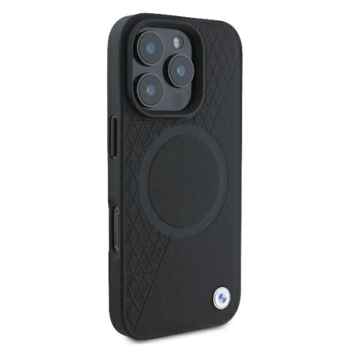 Kup Etui BMW BMHMP16L23RTPK Apple iPhone 16 Pro hardcase Sign Leather Half Textured And Circle MagSafe czarny - BMW686 - {ean13} - Sklep Home Screen