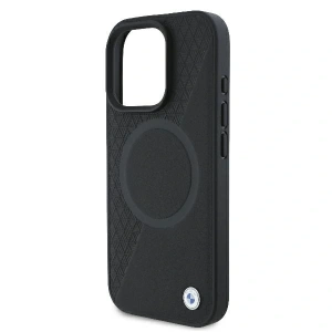 Kup BMW BMHMP16L23RTPK Apple iPhone 16 Pro hardcase Sign Leather Half Textured And Circle MagSafe černé - BMW686 - {ean13} - Sklep Home Screen