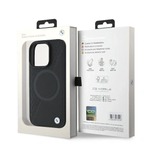 Kup BMW BMHMP16L23RTPK Apple iPhone 16 Pro hardcase Sign Leather Half Textured And Circle MagSafe černé - BMW686 - {ean13} - Sklep Home Screen