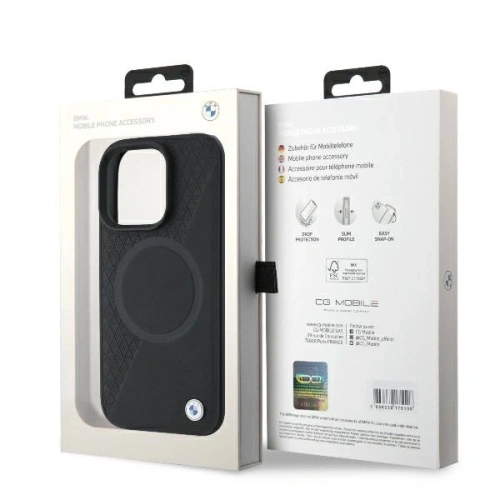 Kup Etui BMW BMHMP16L23RTPK Apple iPhone 16 Pro hardcase Sign Leather Half Textured And Circle MagSafe czarny - BMW686 - {ean13} - Sklep Home Screen